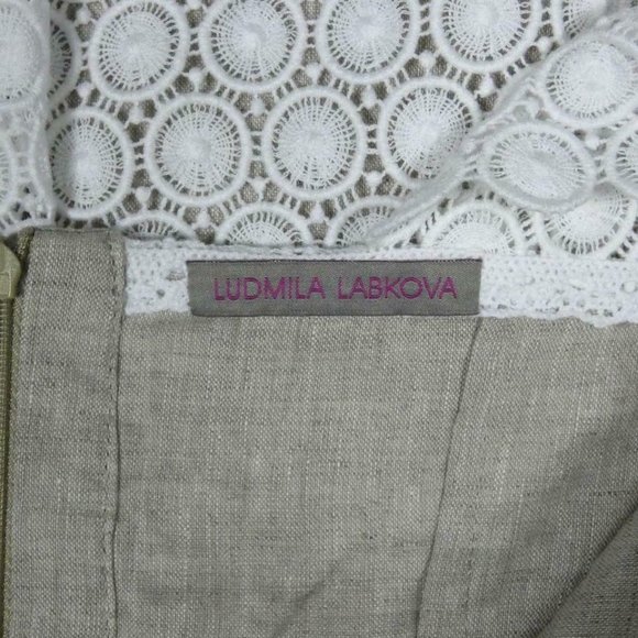 LUDMILA LABKOVA Crochet Eyelet Lace Maxi Dress NWT - Picture 9 of 13